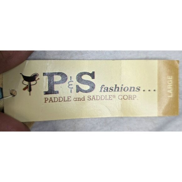 P&S Paddle & Saddle 1970s Large Striped Tank Top USA Vintage Deadstock New - Picture 7 of 10